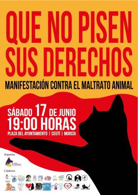 Manifestacin contra el maltrato animal