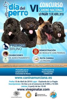 Día del perro: V Concurso Canino Nacional “Lo Pagán